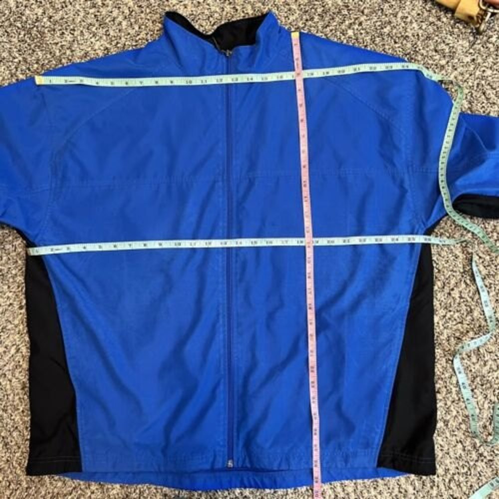 Men’s PGA Tour Large Full Zip Blue Windbreaker lightweight Golf Mesh Jacket - Picture 10 of 12